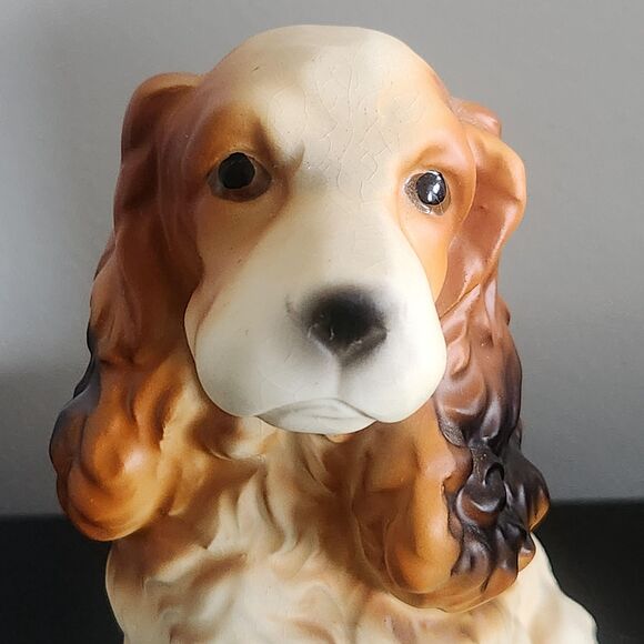 LG 7" Springer Cocker Spaniel Figurine Brinn Label 1970s Matte Porcelain Japan - Picture 4 of 10